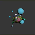 Turtle Cartoon Turtle Snapping Turtle Chickbill Turtle Reptile Cold Blooded Animal Reptile Class 3d model