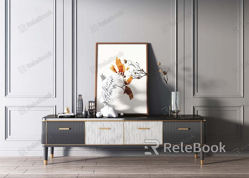 Light Luxury TV Cabinet TV Cabinet Decoration Combination model