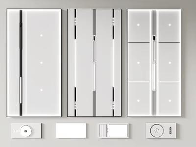 Modern Ceiling Design For Interior With Stylish Panels And Lights 3d model