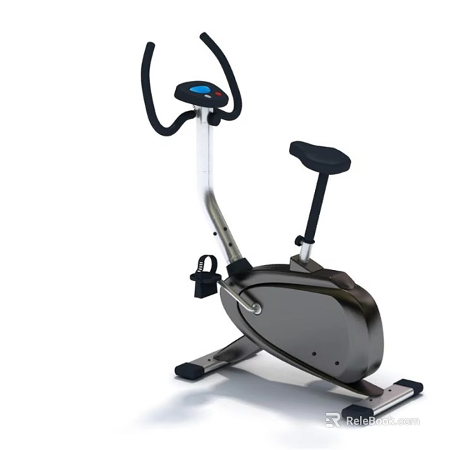 Sturdy Fitness Exercise Bike For Home Use With Digital Display And Comfortable Seat 3d model 