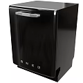 Vintage Black SMEG Refrigerator With Sleek Design For Modern Home Kitchen Use