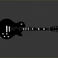 High Quality Dark Acoustic Guitar With Gold Accents And Patterned Body
