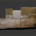 Ancient Building Ruins With Brick Walls And Stone Floor Remains Structure
