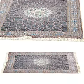 Square Rug With Traditional Intricate Patterns And Fringe Edges For Home Decor