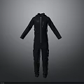 Practical Black Hooded Jacket and Pants Set for Daily Outdoor Wear