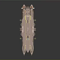 Futuristic Twin Hull Space Aircraft Carrier With Runway And Deck Design