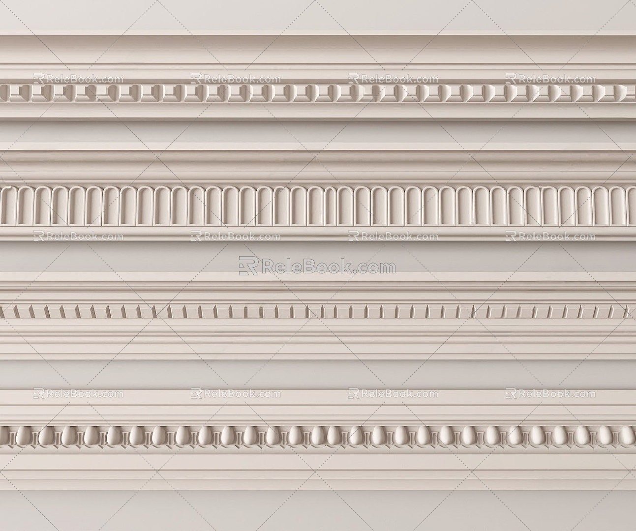 Plaster line combination 3d model