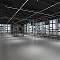 Modern Fitness Gym With Diverse Workout Equipment And Spacious Training Space