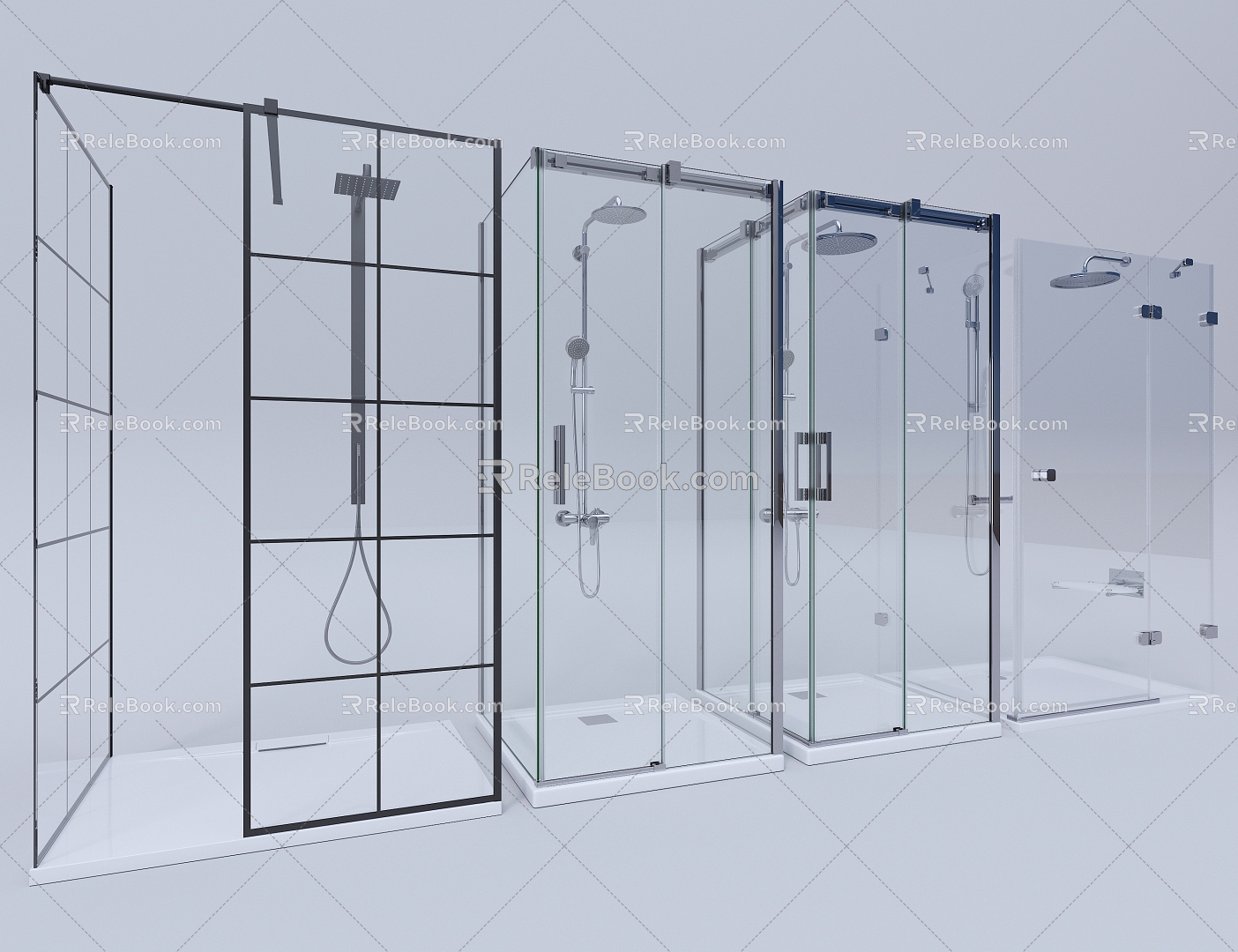 Shower room toilet shower 3d model