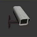 White Housing Security Camera With Black Mount For Outdoor Surveillance Electronic Appliance