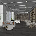 Modern Hotel Lobby Rest Waiting Area 3d model