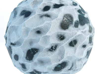 Decorative Wall With Textured Surface And Spots 3d model