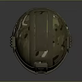 Tactical Military Weapon Helmet With Camouflage Design Camera Mount And Side Attachments