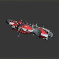 Shiny Red Motorcycle With Sleek Design Black Seat Chrome Exhaust And Stylish Handlebars