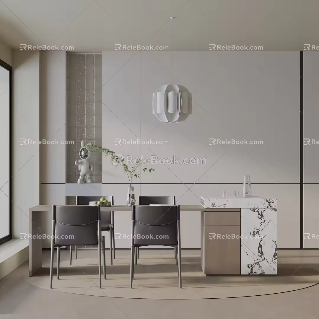 Modern table combination 3d model