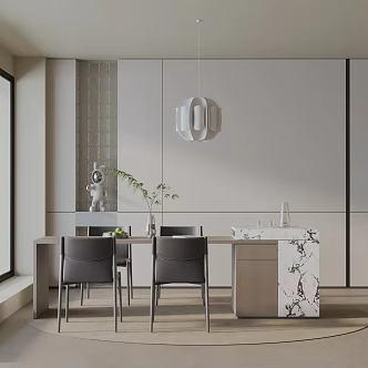 Modern table combination 3d model