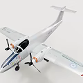 Detailed Silver Fighter Jet Model With Twin Propellers And Cockpit Roundel