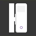 White ONENAS Smart Computer Device With Display Screen Buttons And Purple Indicator Light 3d model