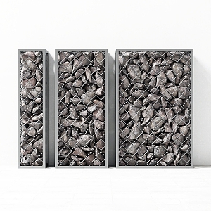 Modern Gabion Landscape Gabion 3d model