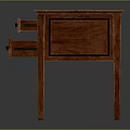 Wooden Desk Furniture With Open Drawers And Simple Spacious Tabletop Design