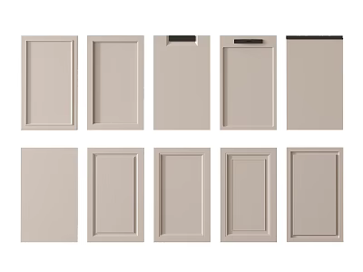 Variety Of Stylish Wardrobe Door Designs 3d model
