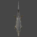 Detailed Realistic Crocodile 3D Model With Open Mouth And Textured Skin
