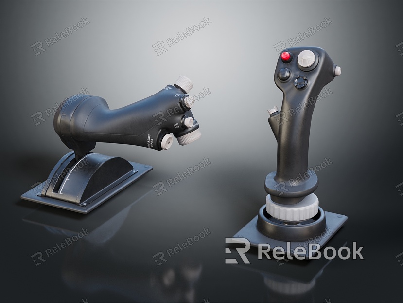 Modern joystick flight rocker aircraft joystick model