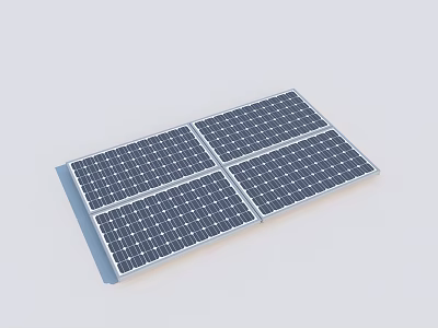 Solar Panel Building Component with Multiple Photovoltaic Panels for Roof Installation 3d model