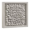 Modern Four Square Panel Wall Decor With Densely Arranged Small White Elements 3d model