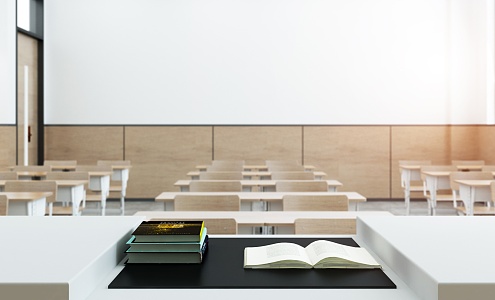 modern classroom 3d model