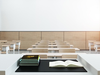 modern classroom 3d model