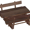 Rustic Wooden Table and Chair Set with Natural Log Legs and Simple Design