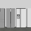 Modern refrigerator combination 3d model
