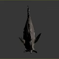 Whole Fresh Pinkish Red Fish With Spiky Fins And Large Eyes On Gray Background