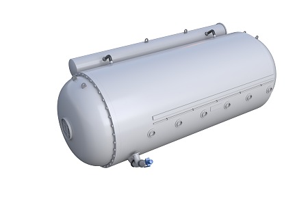 Pressurized filter sorting system boiler water tank gas storage tank industrial gas tank industrial factory boiler pressurized distillation valve chlorination boiler chemical category 3d model