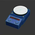 Blue Magnetic Stirrer With White Plate Digital Display And Control Knobs 3d model
