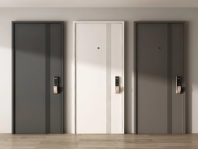 Modern security door entrance door entrance door password lock door fingerprint lock door 3d model