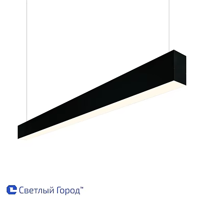 Modern Black Rectangular Pendant Light with Sleek Design and LED Illumination for Contemporary Interior Spaces 3d model