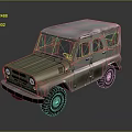 Vintage Military Vehicle With Weathered Exterior Metal Roof And Rugged Off Road Wheels