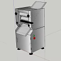 Stainless Steel Commercial Kitchen Dough Press Machine With Control Panel Buttons 3d model