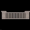 Ornate Stone Railing With Carved Pillars And Vertical Bars Classical Design 3d model