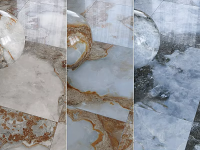 Natural Marble Tiles With Diverse Color Patterns For Interior Flooring 3d model