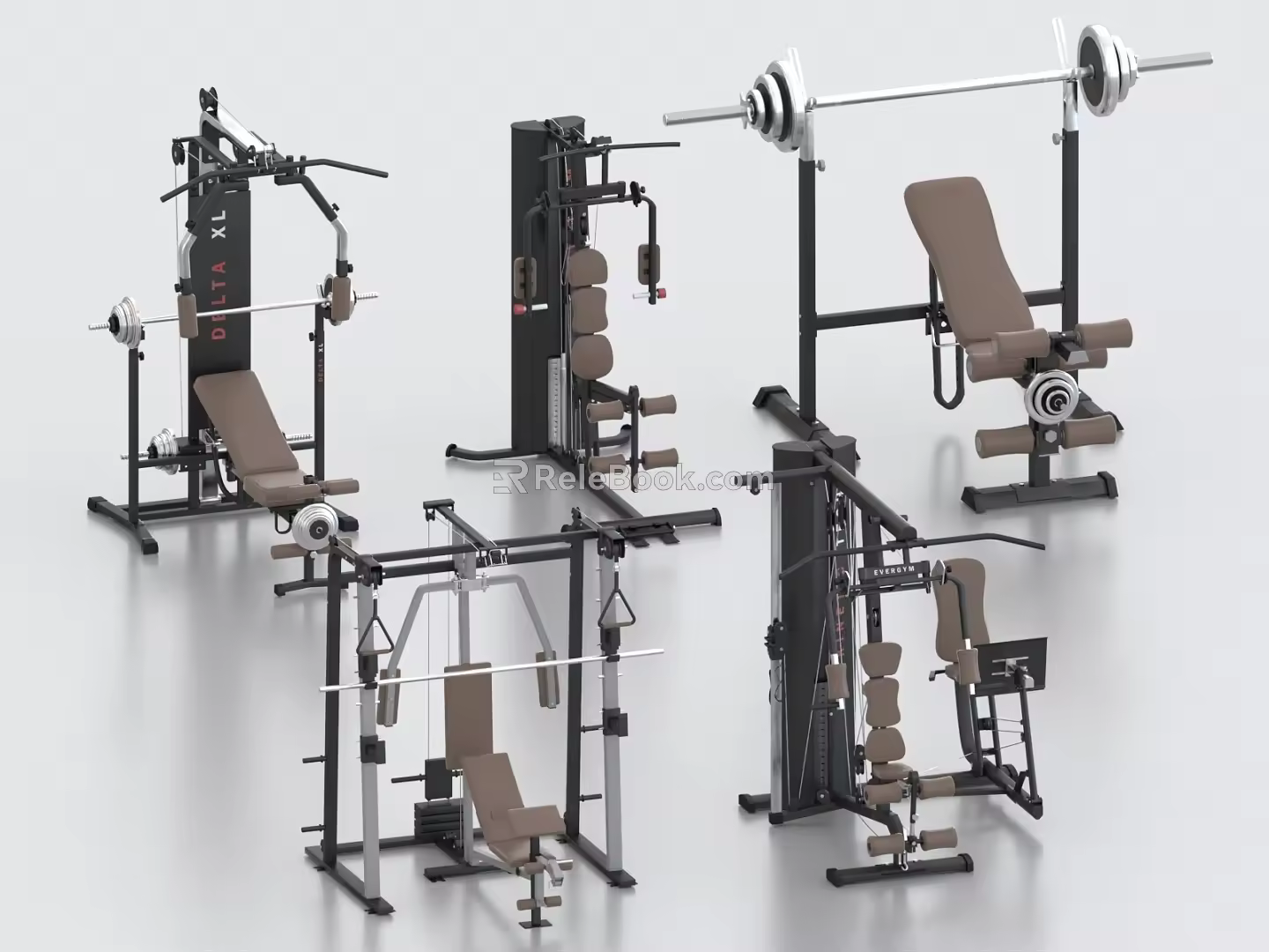 Fitness Equipment Squat Rack Comprehensive Training Device Bat Push Rack Gantry Rack Push-up Device 3d model