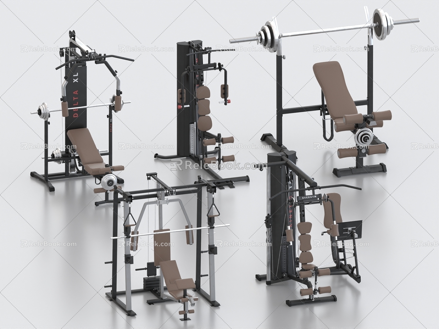 Fitness Equipment Squat Rack Comprehensive Training Device Bat Push Rack Gantry Rack Push-up Device 3d model