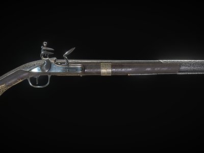 weapon flint pistol model