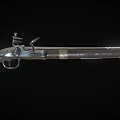weapon flint pistol 3d model