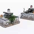 Garden Ornaments With Stone Pedestal Ivy Vines Dome Structure And Snake Decoration
