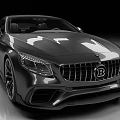Modified Luxury Coupe Car With White Stripe And Brabus Elements