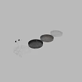 Modern Double White And Black Marble Washbasins On Wall Mounted Shelf