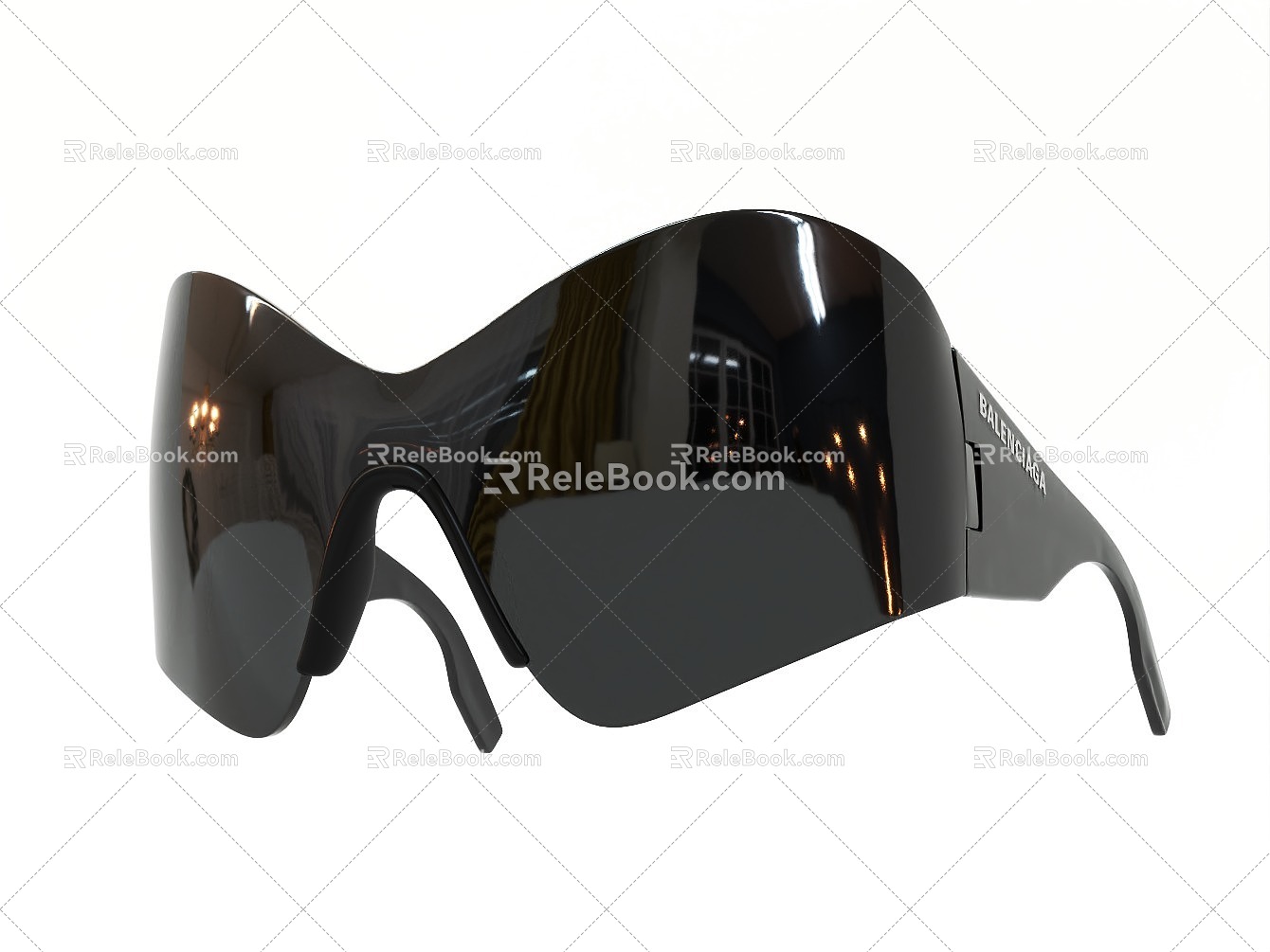 Balenciaga Sunglasses Sunglasses Balenciaga Goggles Face-Covered Sunglasses Sunglasses Technology Sunglasses Cyberpunk Sunglasses 3d model